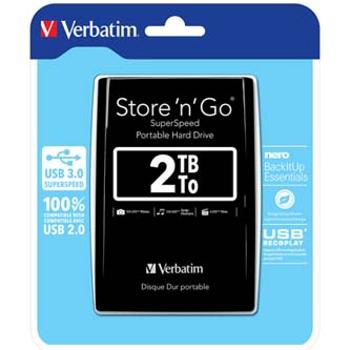 Verbatim externí pevný disk, Store N Go, 2.5", USB 3.0 (3.2 Gen 1), 2TB, 53177, černý