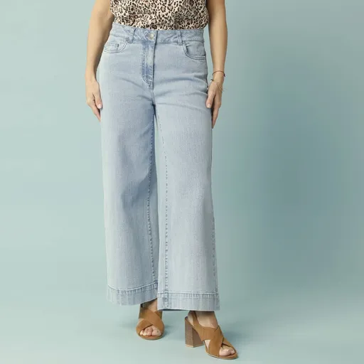 7/8 džínsy s vysokým pásom, vnútorná dĺžka nohavíc 60 cm