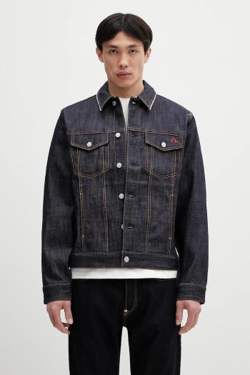 Rifľová bunda Evisu Classic Raw Denim tmavomodrá farba, prechodná, 2ESHTM5DJ1042