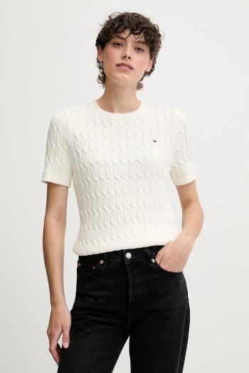 Bavlnený sveter Tommy Hilfiger béžová farba, WW0WW45656