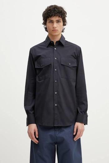 Bavlnená košeľa Paul Smith tmavomodrá farba, regular, s klasickým golierom, M1R-389Z-P02630