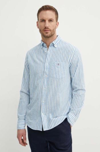 Košeľa s prímesou ľanu Gant regular, s golierom button-down, 3230057