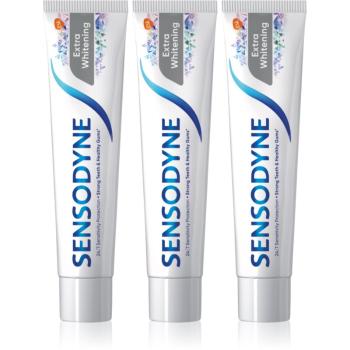 Sensodyne Extra Whitening bieliaca zubná pasta s fluoridom pre citlivé zuby 3x75 ml