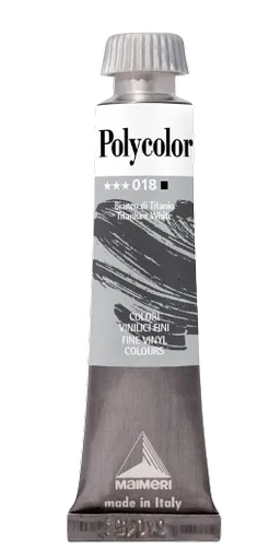 MAIMERI POLYCOLOR - Jemné vinylové farby 018 - titanium white, 20 ml