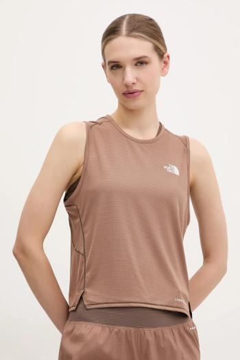 Športový top The North Face Sunriser dámsky, hnedá farba, NF0A8BBY6IH1