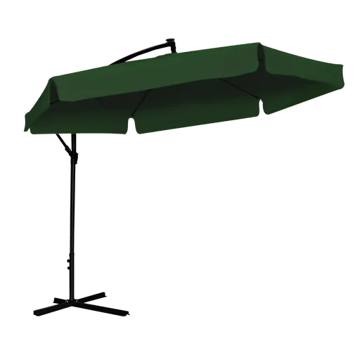 Chomik Záhradný slnečník BANANA s LED osvetlením | zelená 300 cm