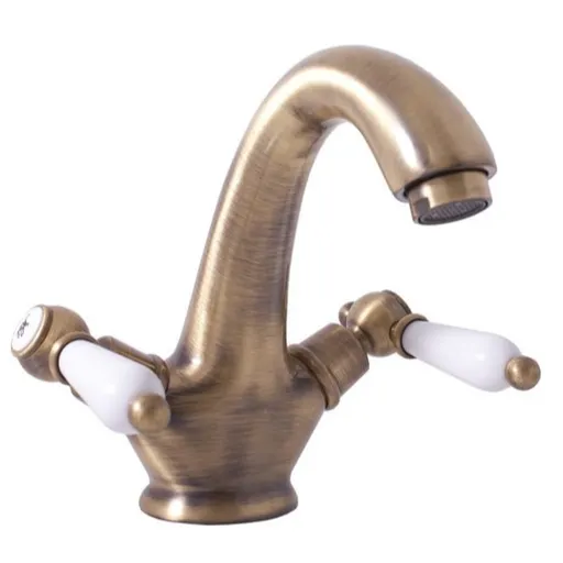 RAV SLEZÁK Morava umývadlová batéria s clic-clacom stará mosadz MK529.0SM