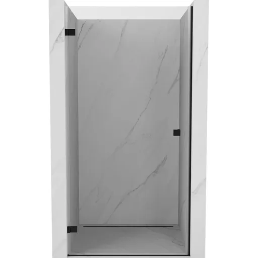 MEXEN/S - Lunar-B sprchové dvere krídlové ľavé 75, transparent, čierna 832-075-000-70-00-L