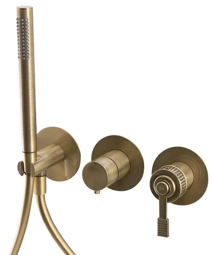 SAPHO - VERSI podomietková sprchová/vaňová batéria, ručná sprcha, 2 výstupy, bronz RV052/18