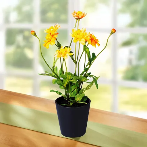 Die moderne Hausfrau Umělá květina Chryzantéma, oranžová