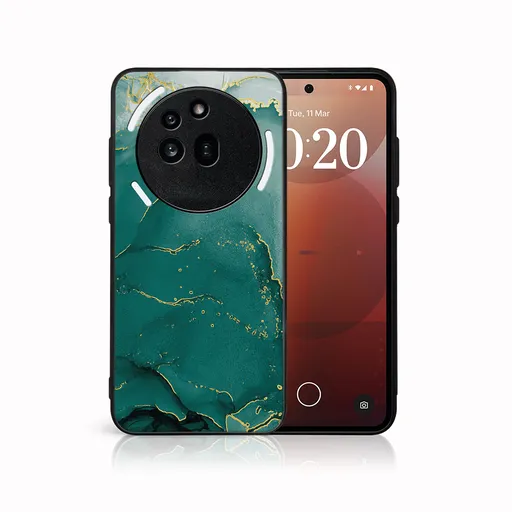 MY ART Ochranný kryt pre Nothing Phone (3a) Pro GREEN MARBLE (145)