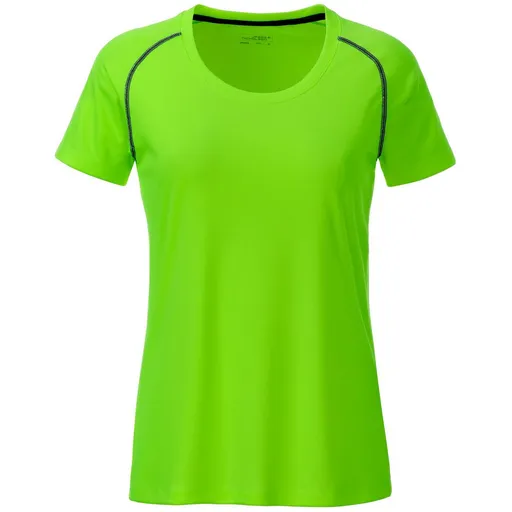 James & Nicholson (Daiber) Dámske funkčné tričko JN495 - Jasnozelená / čierna | XL