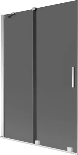 MEXEN/S - Velár dvojkrídlová posuvná vaňová zástena 120 x 150, grafit, chróm 896-120-000-41-01