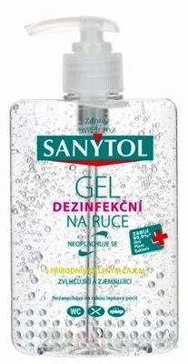 SANYTOL GÉL dezinfekčný na ruky s prírodným zeleným čajom 250 ml