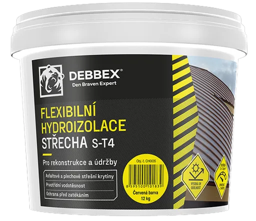 DEBBEX S-T4 - Hydroizolácia na strechu 5 kg cervena