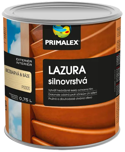 PRIMALEX - Hrubovrstvá lazúra na drevo bezfarebný 5 l