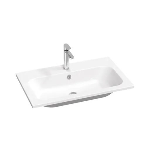Ravak Chrome Slim umývadlo 80x49 cm otvor pre batériu uprostred XJG01180001