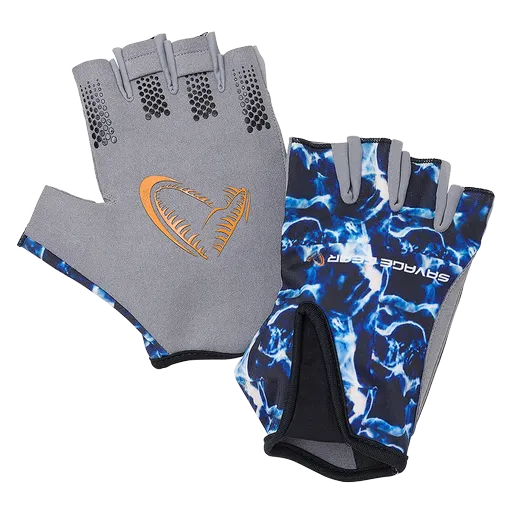 Savage gear rukavice marine half glove sea blue - xl