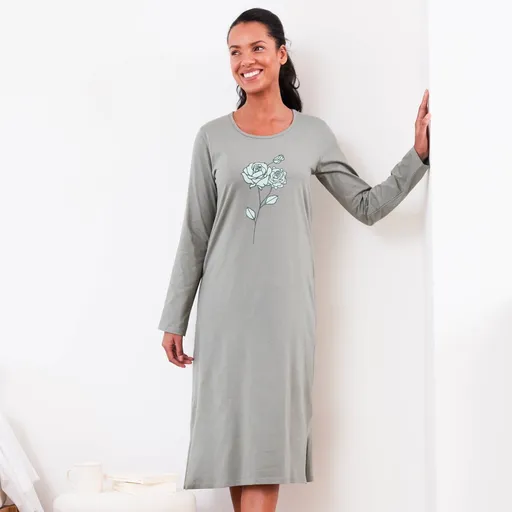 Súprava 2 dlhých nočných košieľ s potlačou ruží