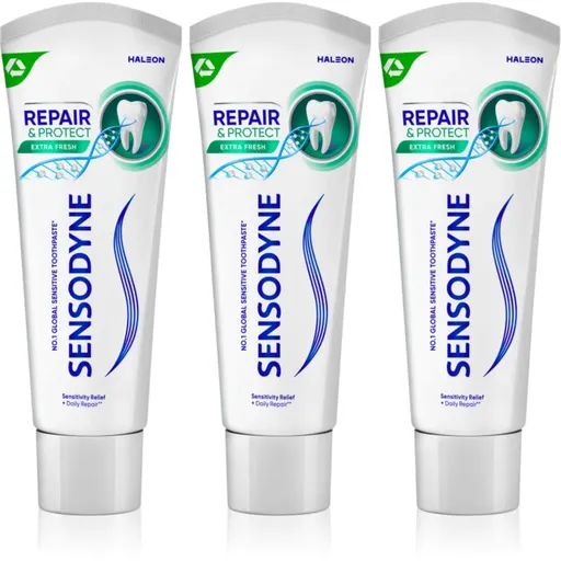 Sensodyne Repair & Protect Extra Fresh zubná pasta na ochranu zubov a ďasien 3x75 ml