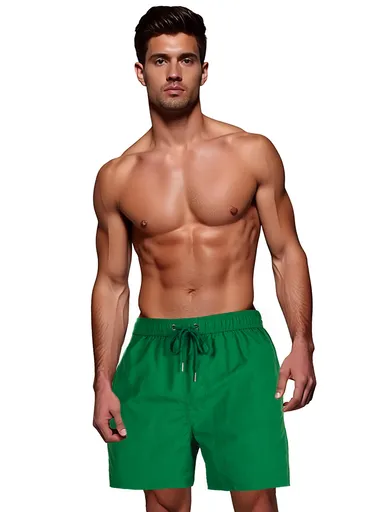 Pánske tmavozelené plavecké kraťasy Dstreet SX2466