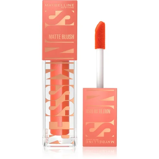 MAYBELLINE NEW YORK Sunkisser Matte tekutá lícenka s matným efektom odtieň 34 Peachy Quench 4.7 ml