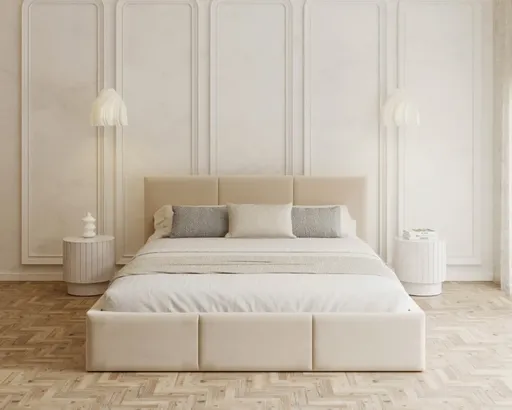 FDM Čalúnená manželská posteľ FRESIA | 140 x 200 cm Farba: Béžová