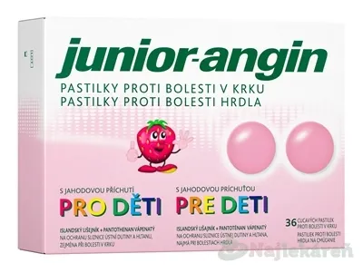 Junior-Angin pre deti Jahoda 36 pastiliek