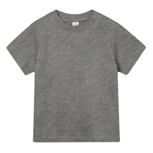 Babybugz Jednofarebné dojčenské tričko - Šedý melír | 12-18 mesiacov