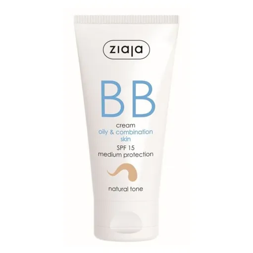 ZIAJA BB krém pre mastnú, zmiešanú pleť tón prirodzený SPF15 50 ml