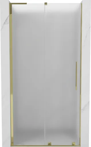 MEXEN/S - Velar L posuvné sprchové dvere 120, dekor, zlatá 871-120-003-31-50