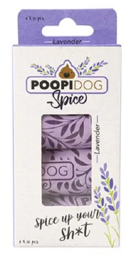 DUVO+ Sáčky na exkrementy s vôňou levandule 4 x 15 ks 32 x 19 cm