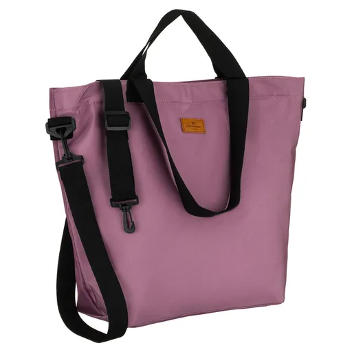 Veľká ružová dámska taška shopper z polyesteru s odnímateľným popruhom