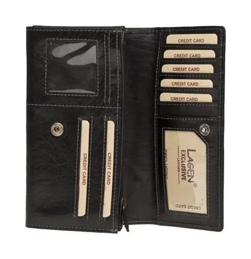 Dámska kožená peňaženka Lagen 6011/T Black