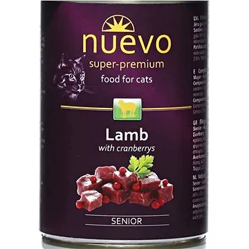 Nuevo mačka senior jahňacie s brusnicami konzerva 400 g (4250231595240)