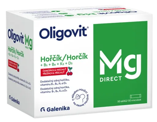 Galenika Oligovit Mg Direct s čerešňovou príchuťou 50 vrecúšok