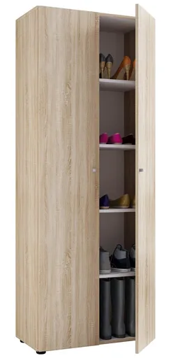 VCM Botník Vandol I s dvířky a 5 policemi, dub sonoma