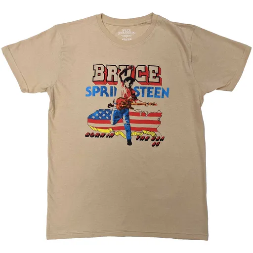 Bruce Springsteen tričko Born in The USA '85 Natural S