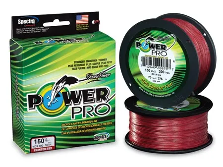 Power pro splietaná šnúra vermillion red 275 m - priemer 0,19 mm nosnosť 13 kg