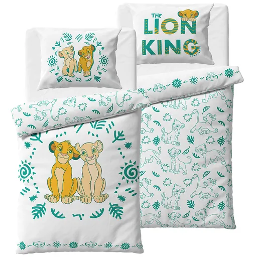 Detské obliečky Leví Kráľ Simba a Nala, 140 x 200 cm, 70 x 90 cm