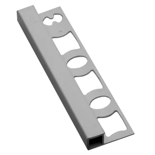 Lišta ukončovací "hranatá" Profil-EU svetlo sivá, PVC, dĺžka 250 cm, výška hrany 8 mm, LH82503