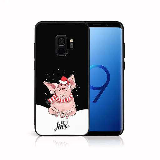 MY ART Obal s vianočným dizajnom Samsung Galaxy S9 LET IT SNOW (075)