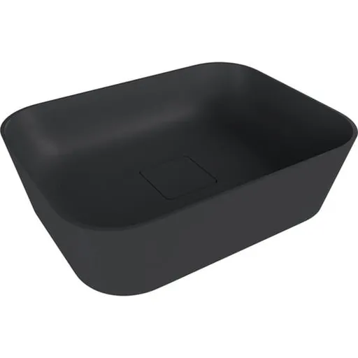 Polysan Banera umývadlo na dosku 49,5x34,5 cm antracit mat bez prepadu 14596.51