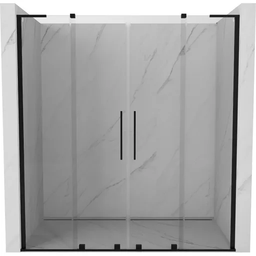 MEXEN/S - Velar L Duo posuvné sprchové dvere 170, transparent, čierna 871-170-003-02-70
