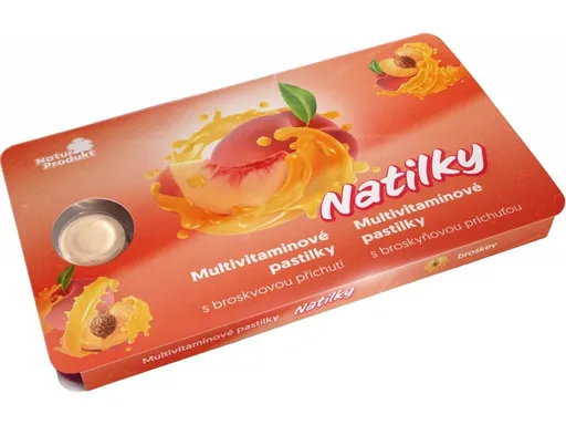 Packom International Natilky jahodové pastilky s vitamínom C 12 pastiliek
