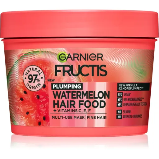 Garnier Fructis Watermelon Hair Food maska pre jemné vlasy bez objemu 390 ml