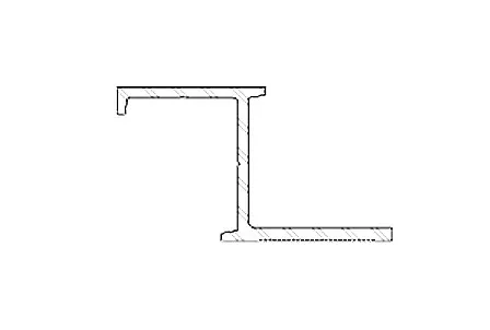 Kotviace hliníkový profil 9598 k P9596, 3000 mm, TWINSON O-WALL