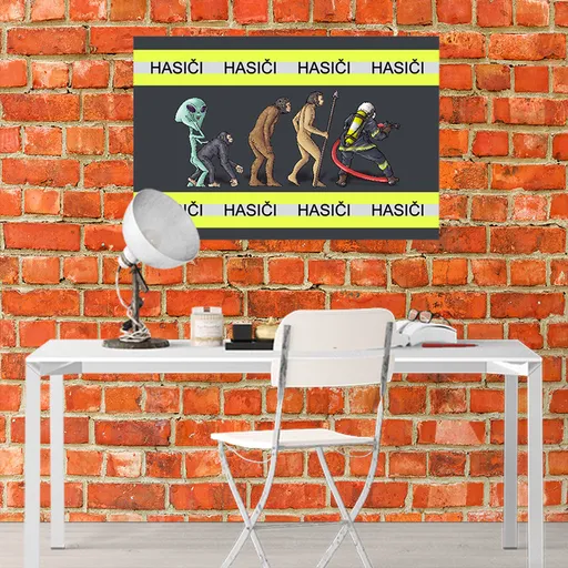 Obraz Evolúcia – hasiči (Rozmer obrazu: 90x60)