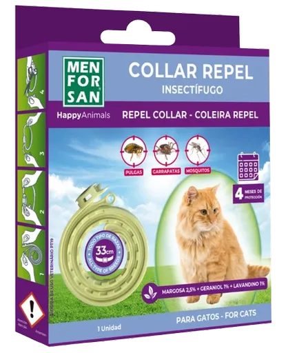 Menforsan Přírodní obojek pro kočky odpuzující klíšťata a blechy 30 cm