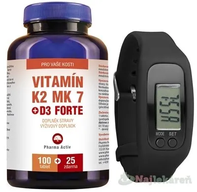 Pharma Activ Vitamín K2 MK 7 + D3 Forte 100+25 tabliet
